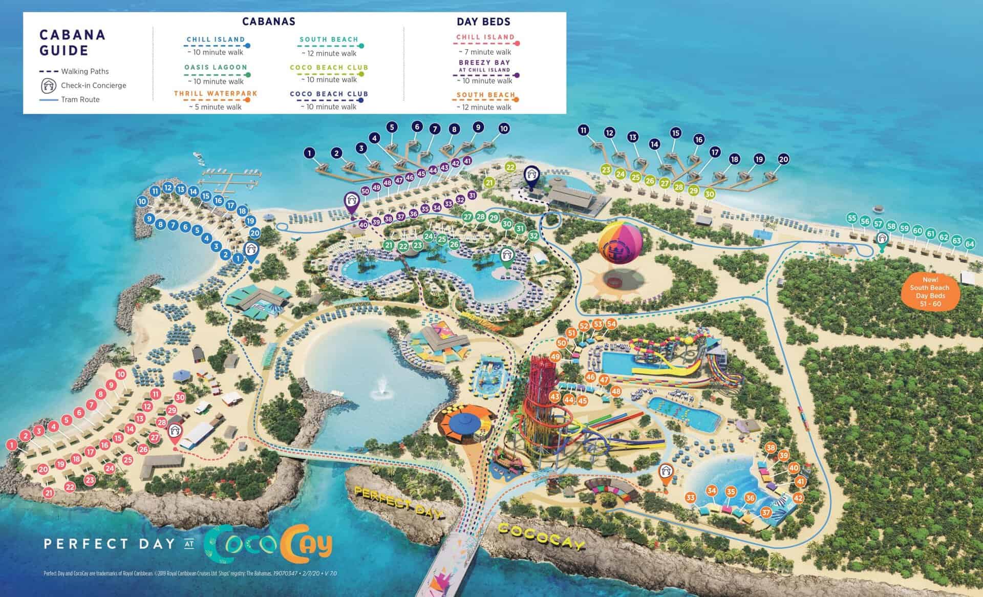 Perfect Day at Coco Cay Map 2024